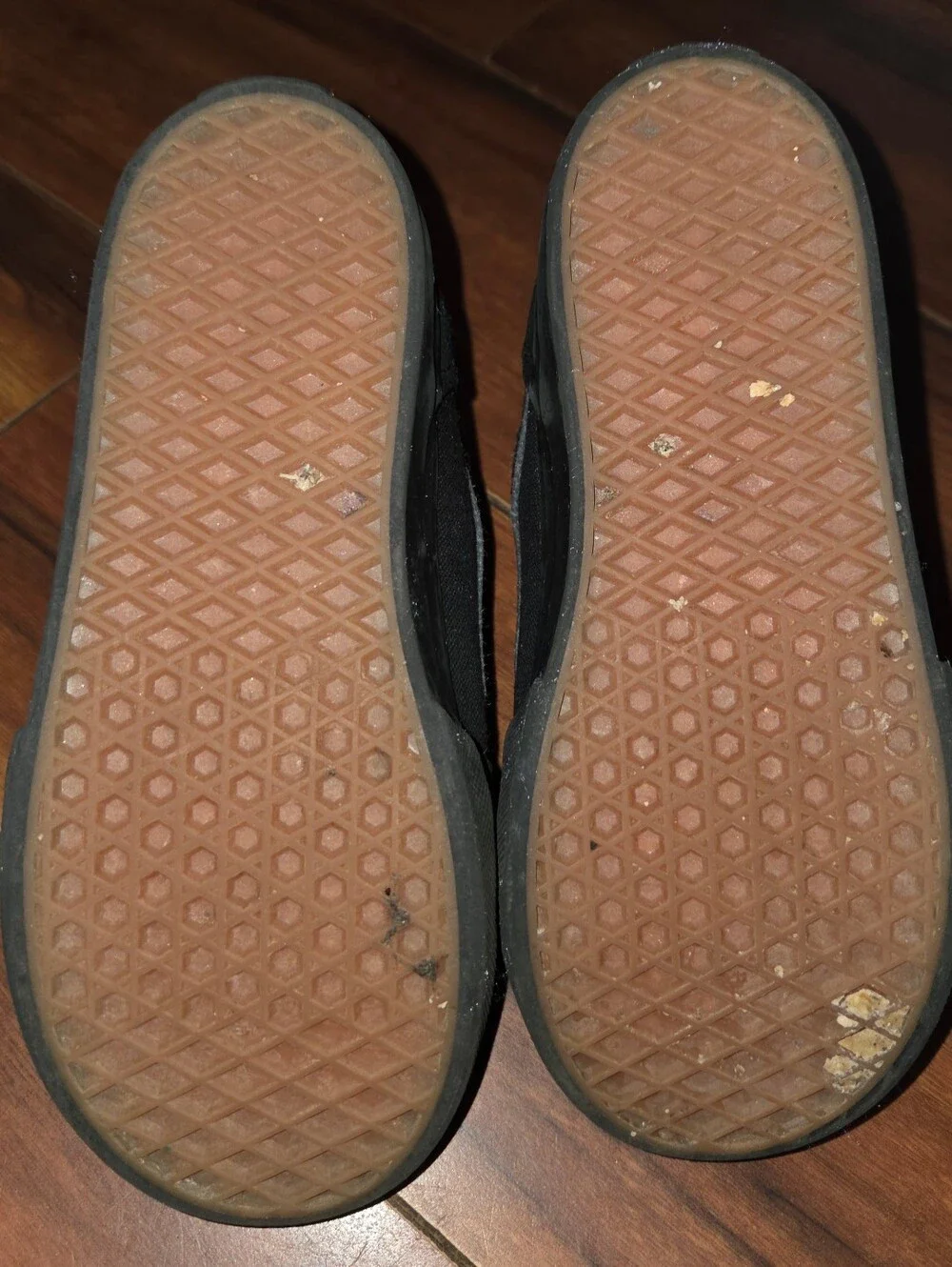 GUC Adorable Kid's Vans Black Double-Velcro Suede Sneakers Toddler Size 10